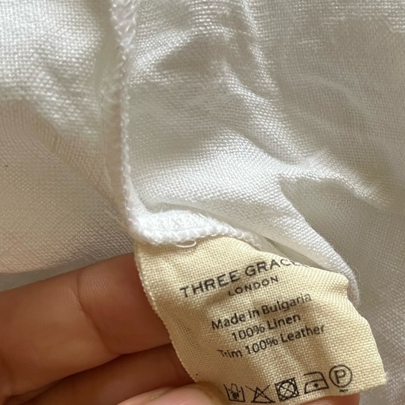 Three Graces London Karla leather-trimmed linen-voile jumpsuit - Picture 14 of 16